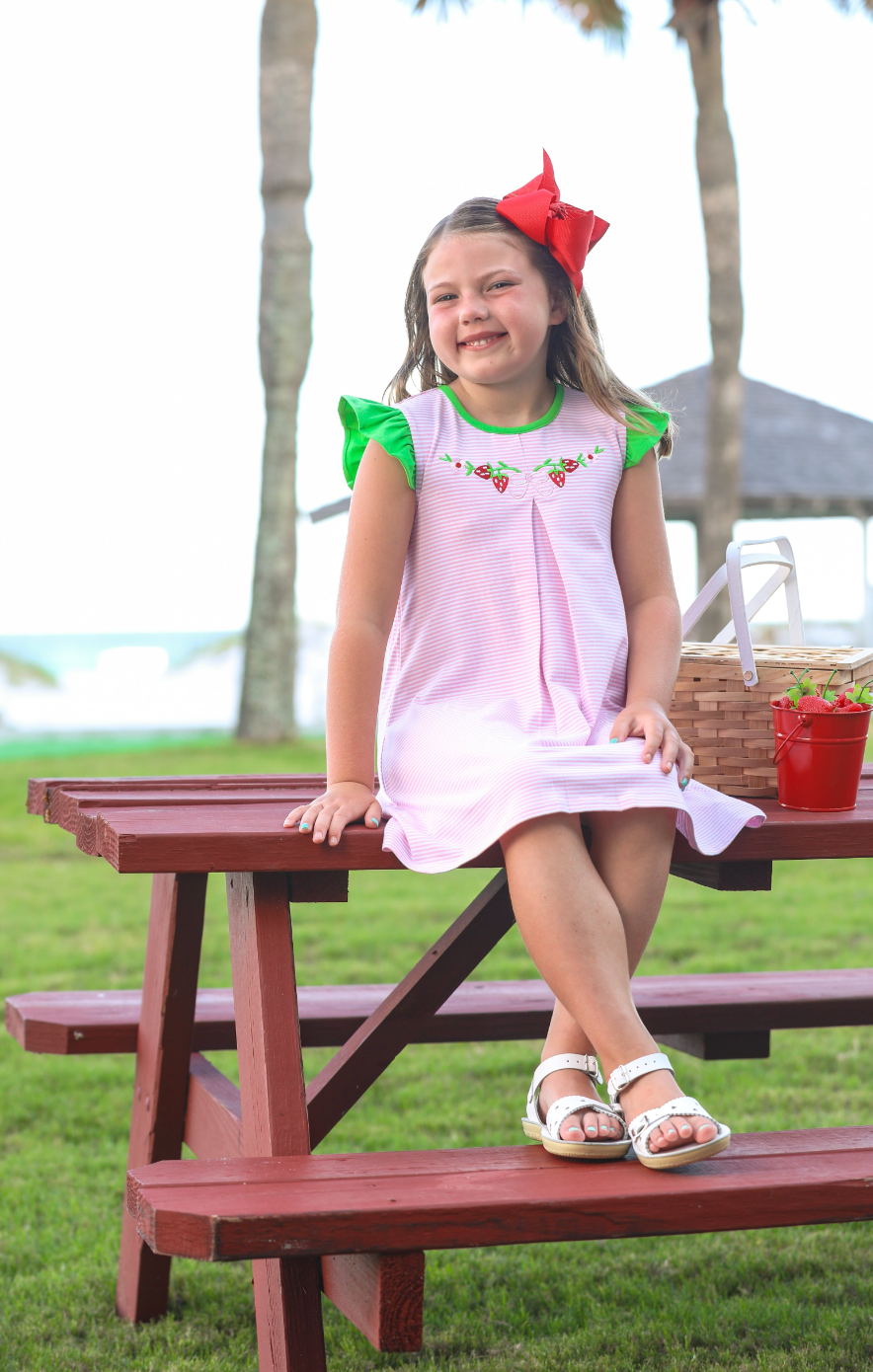 TSK Strawberry Embroidery Dress