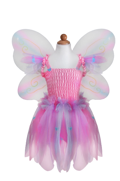 Butterfly Dress w/Wings & Wand Pink