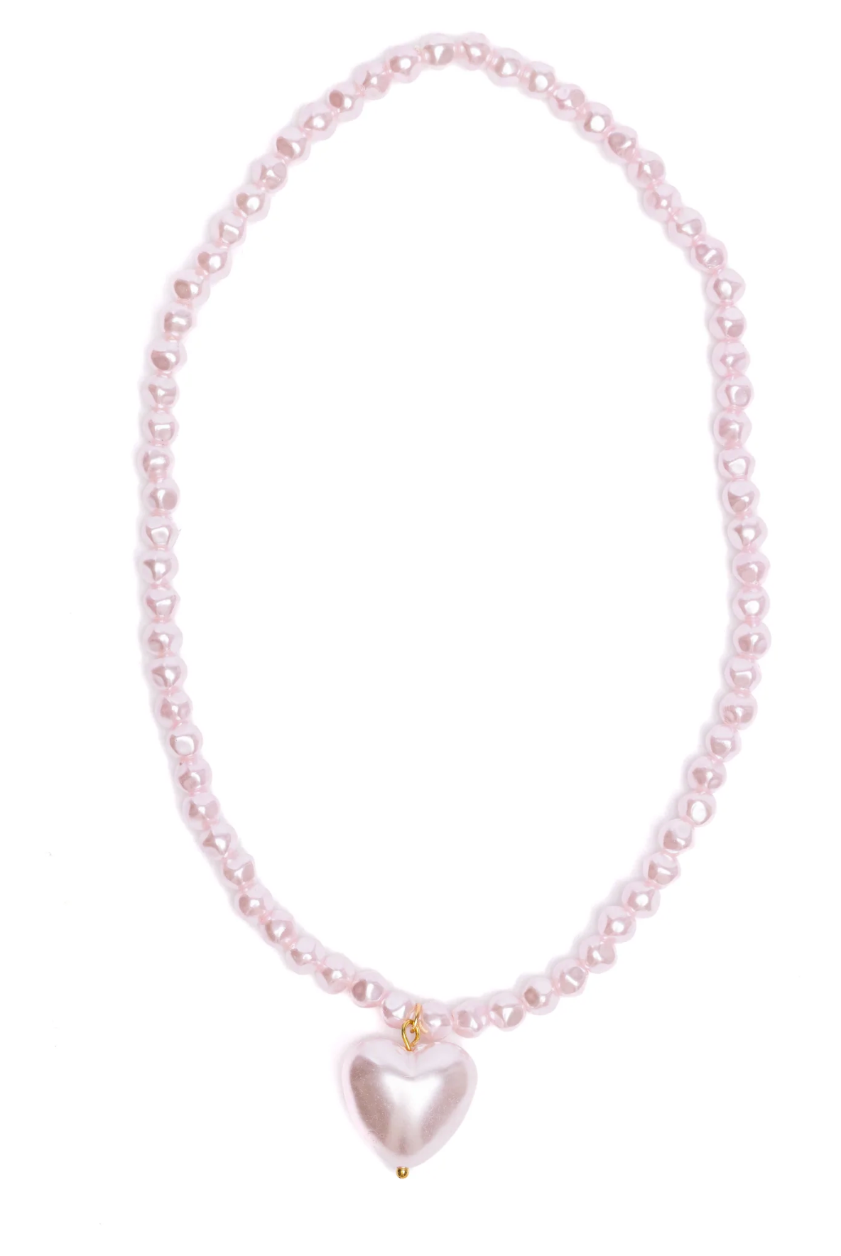 Pink Pearl Heart Necklace