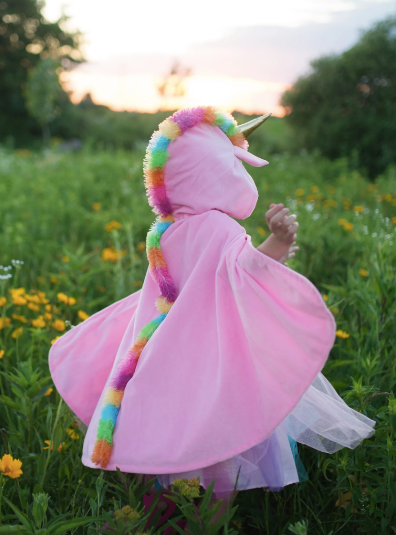 Toddler Unicorn Cape Pink