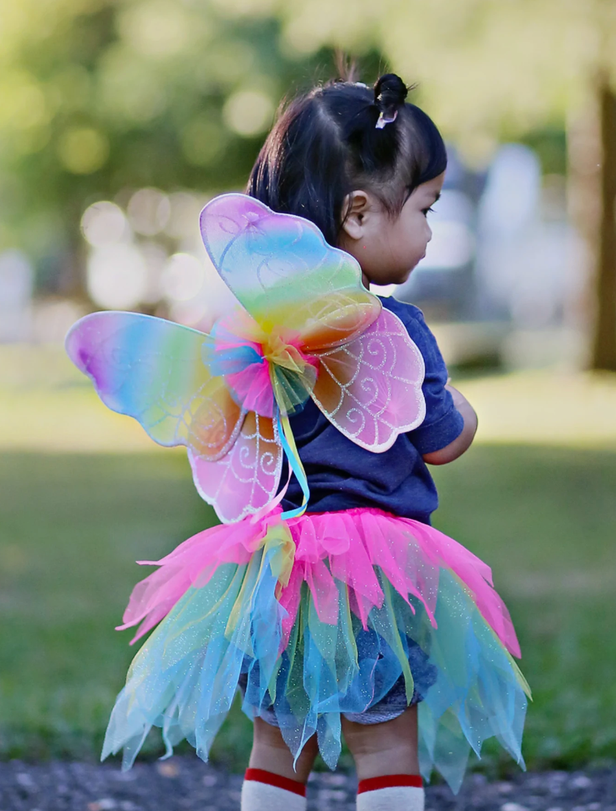 Neon Rainbow Skirt/Wings/Wand