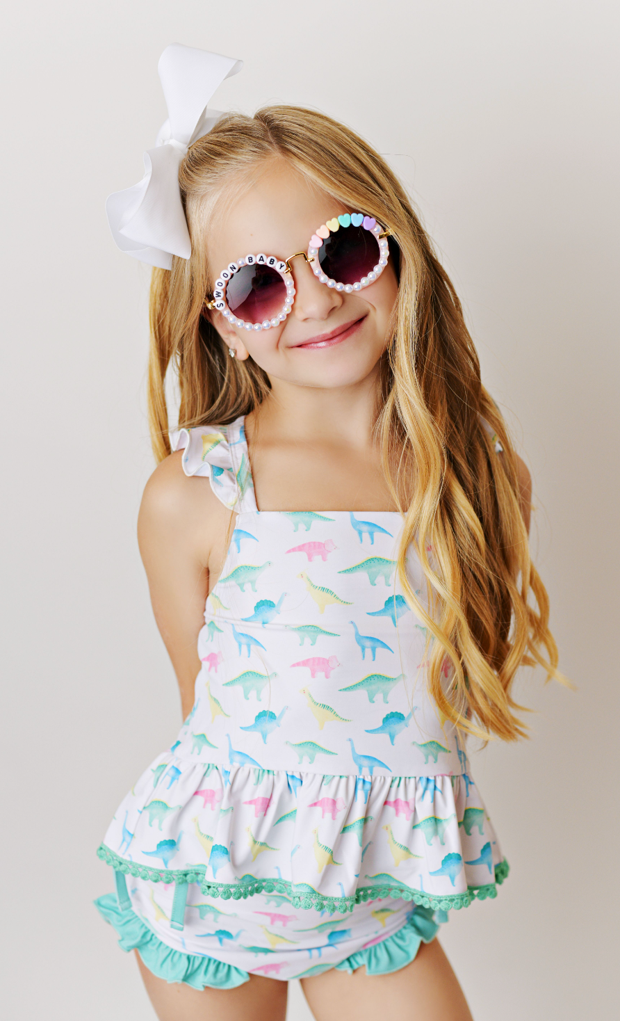 SB Watercolor Dino Tunic 2pc Swimmy