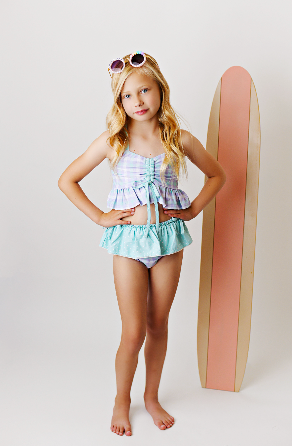 SB Spring Tartan Plaid 2pc Swimmy