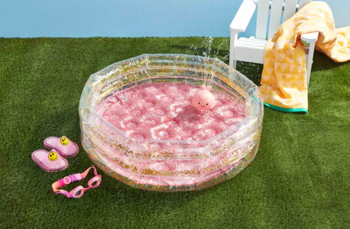 Pink 35.5'' Inflatable Glitter Pool