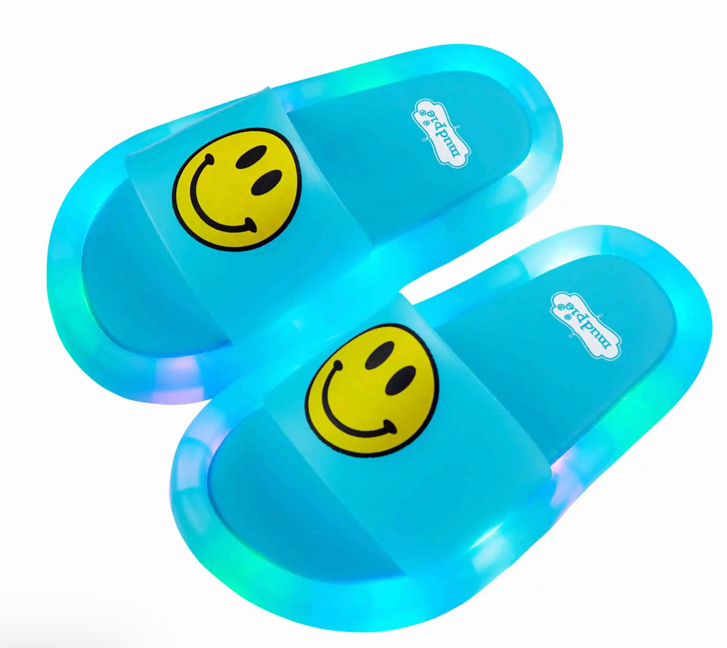 Blue Light Up Smiley Sandals