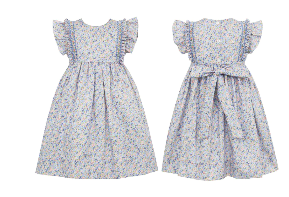 Pink & Blue Liberty Floral Print Dress