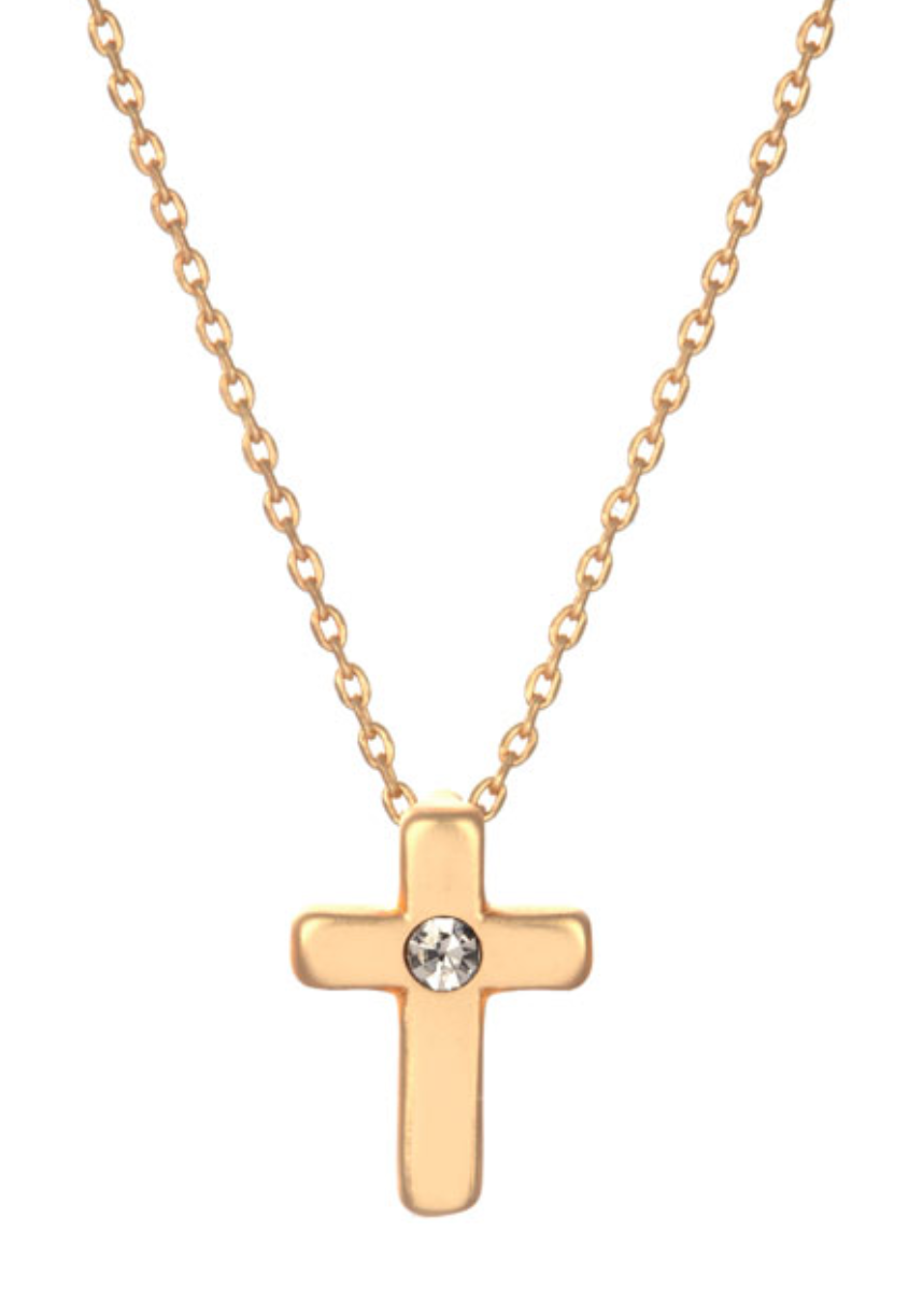 Birthstone Cross Necklace