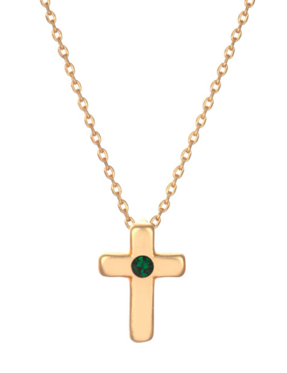 Birthstone Cross Necklace