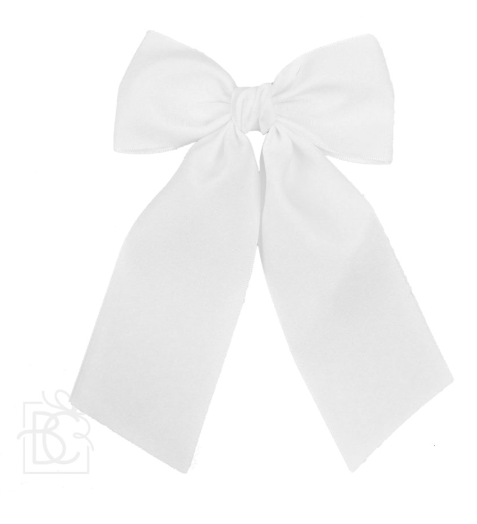 4.5'' OPAQUE SATIN BOW W/ EURO KNOT & TAILS