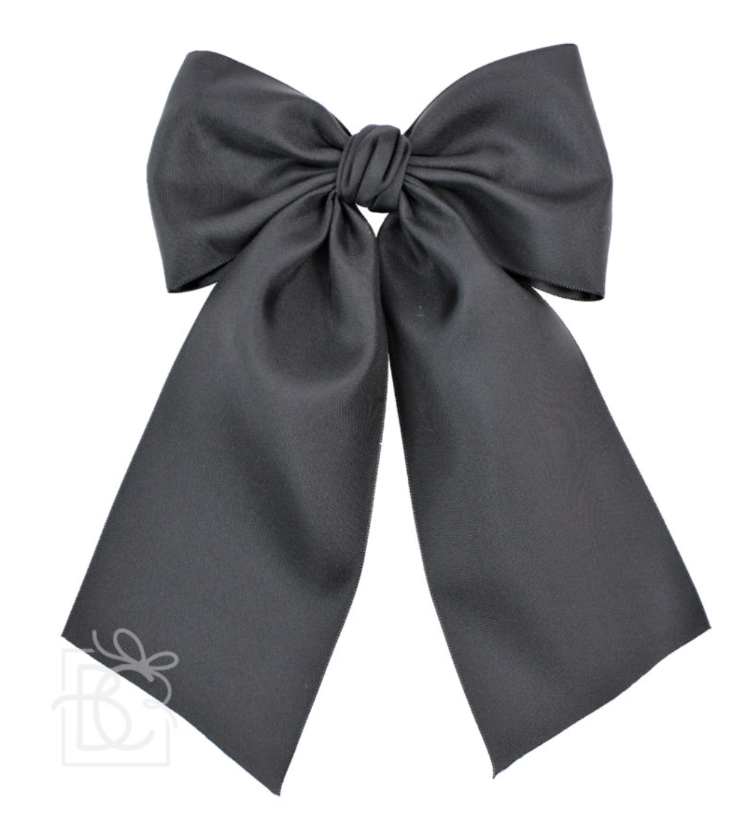 4.5'' OPAQUE SATIN BOW W/ EURO KNOT & TAILS