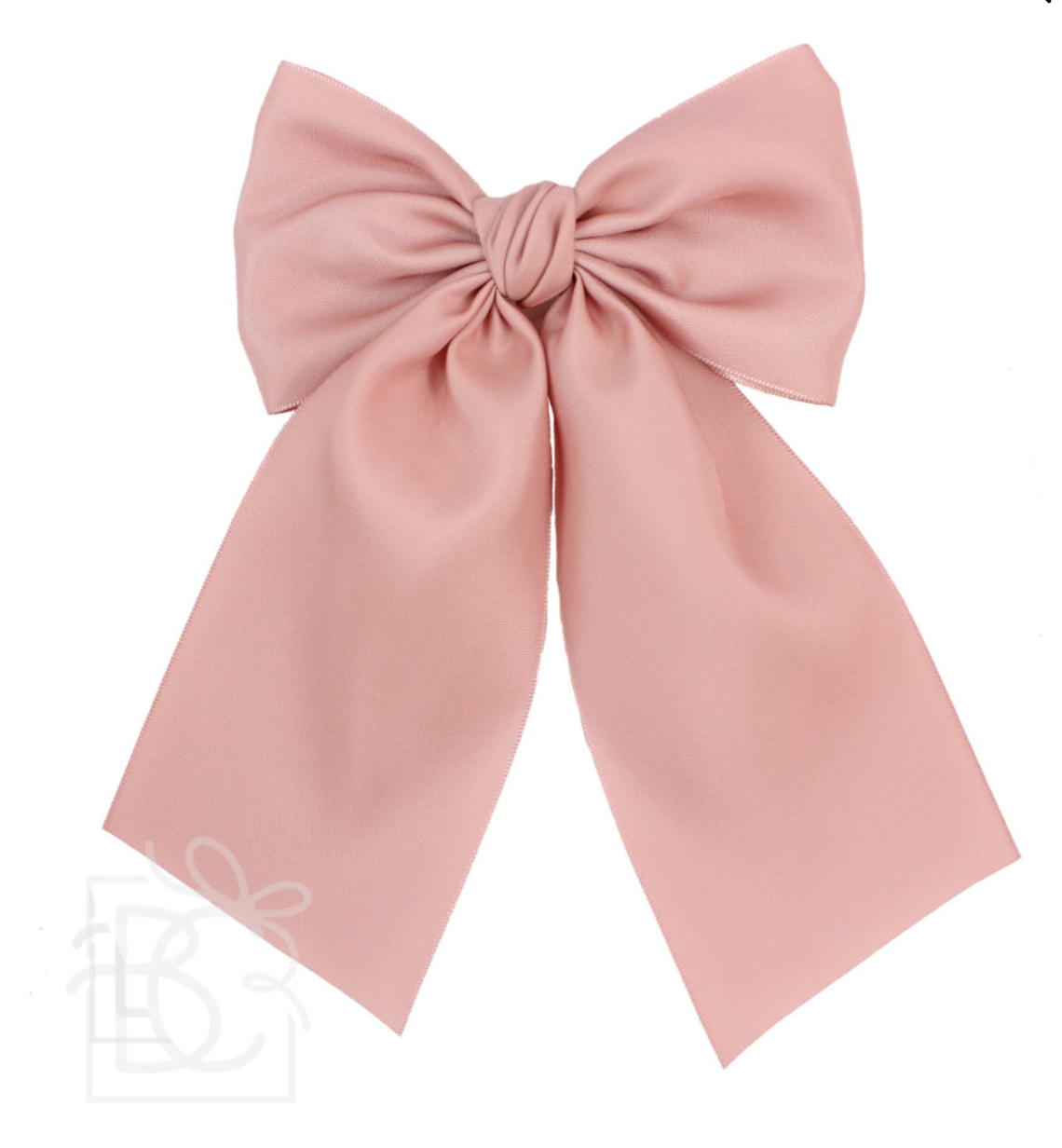 4.5'' OPAQUE SATIN BOW W/ EURO KNOT & TAILS