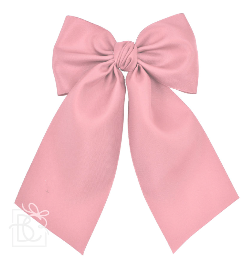 4.5'' OPAQUE SATIN BOW W/ EURO KNOT & TAILS