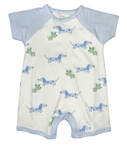 Kissy Love Puppy Fun Short Playsuit Multi Blue