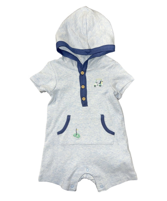 Little Me Golf Day Hooded Romper