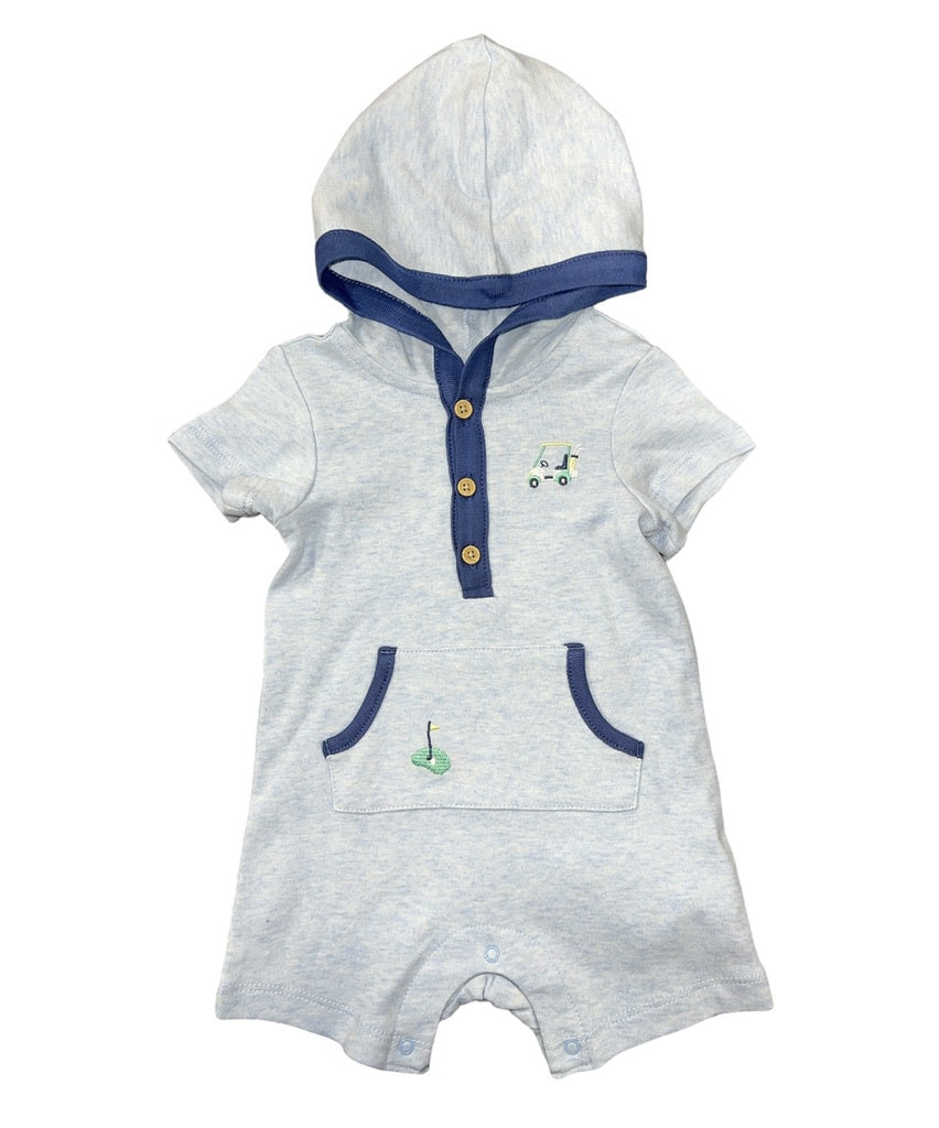 Little Me Golf Day Hooded Romper