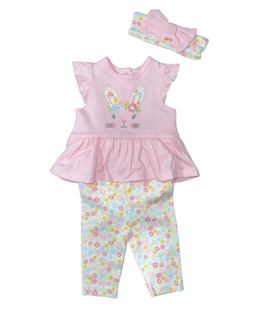 Little Me Bunny Legging Set w/Headband