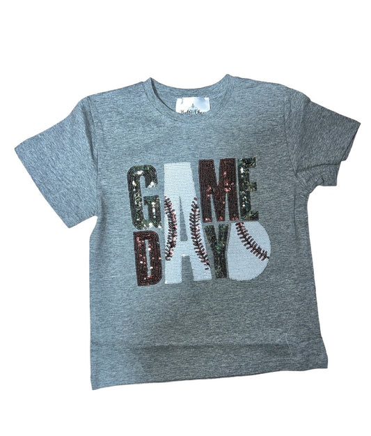 Maroon & Gray Game Day Baseball Shirt