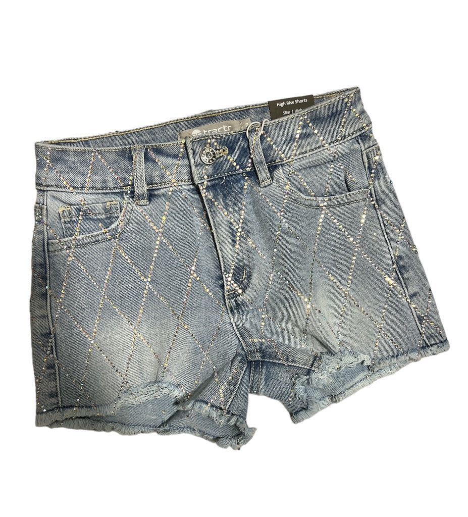 Diamond Pattern Bling High Rise Short