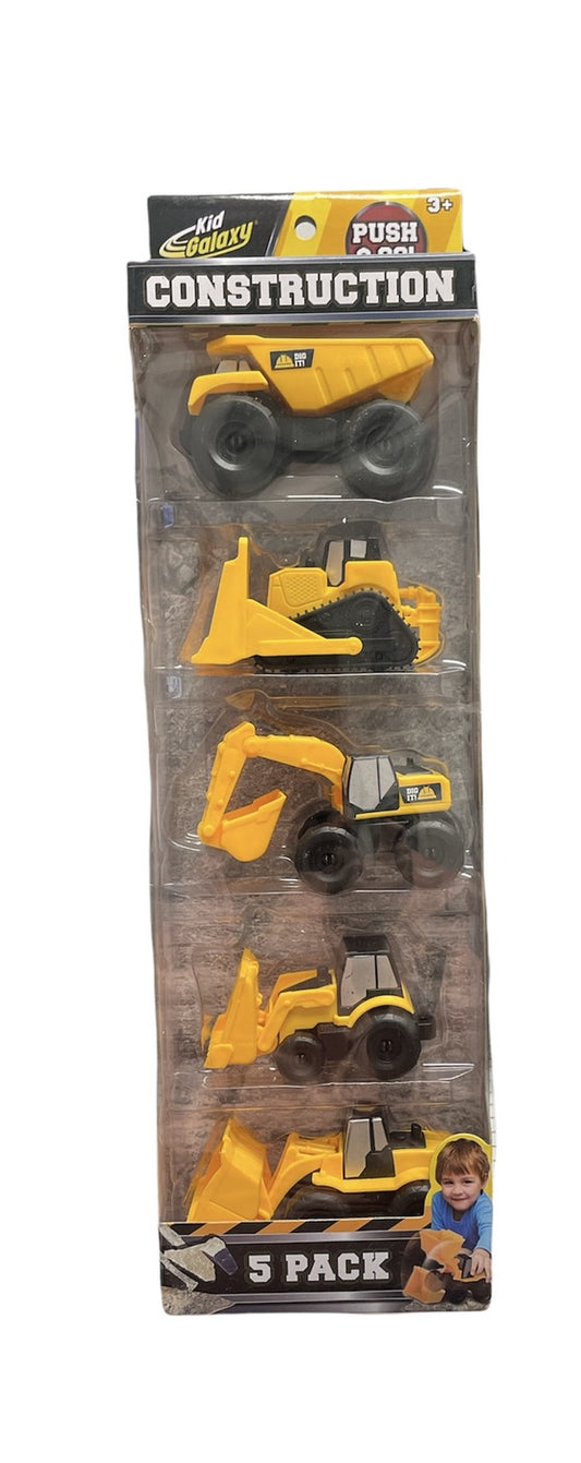 Push & Go Mini Construction Vehicles 5 Pack