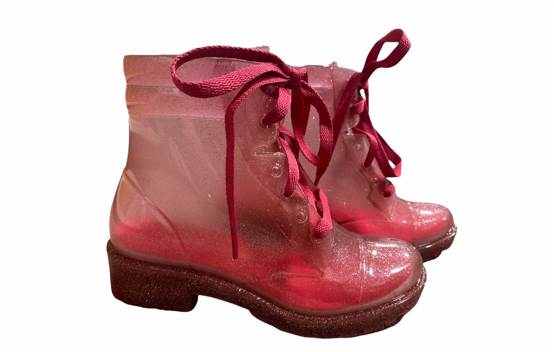 Pink Glitter Boots