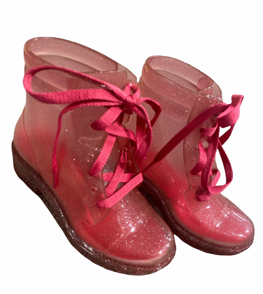Pink Glitter Boots