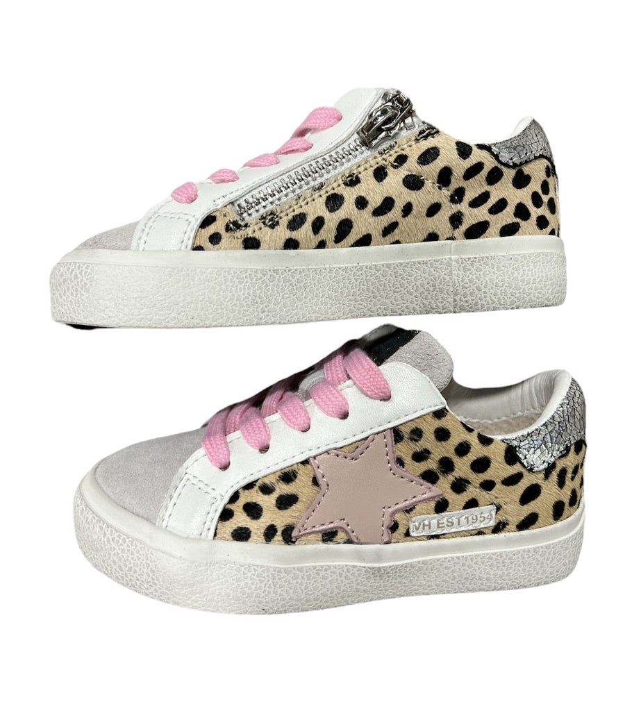 Brianley Pink Laced Cheetah Vintage Havana Sneaker