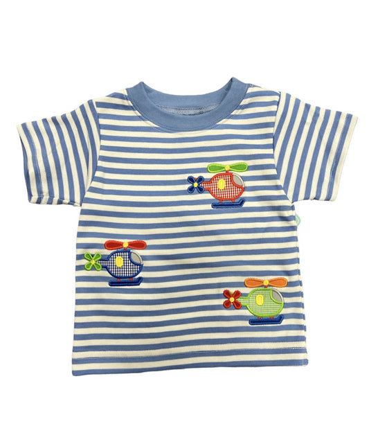 Blue Stripe Helicopters Tee