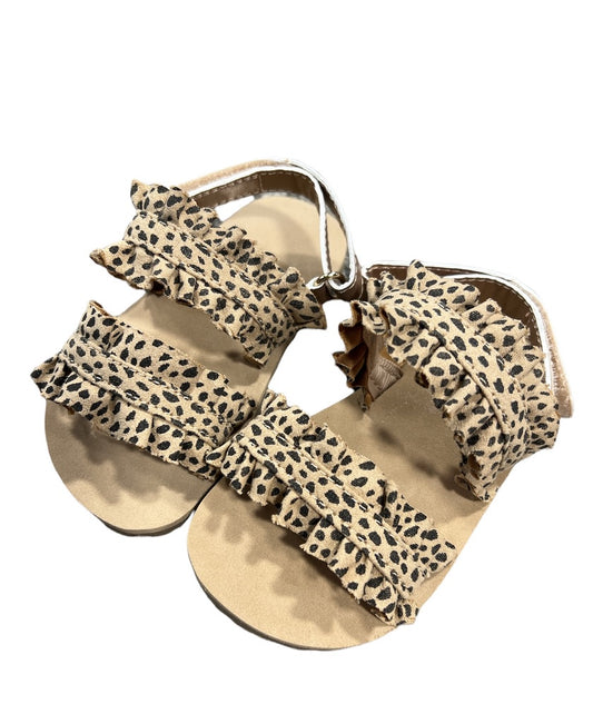 Cheetah Double Strap Sandal- Girls