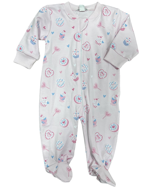 Kissy Kissy Sweet Treats Zipper Footie