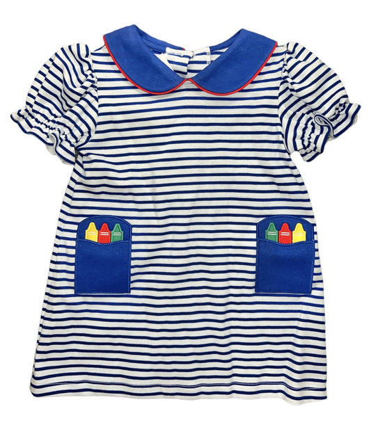 Girl Crayons Royal Blue Knit Dress