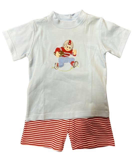 Squiggles Red/Blue Football Player Short Set
