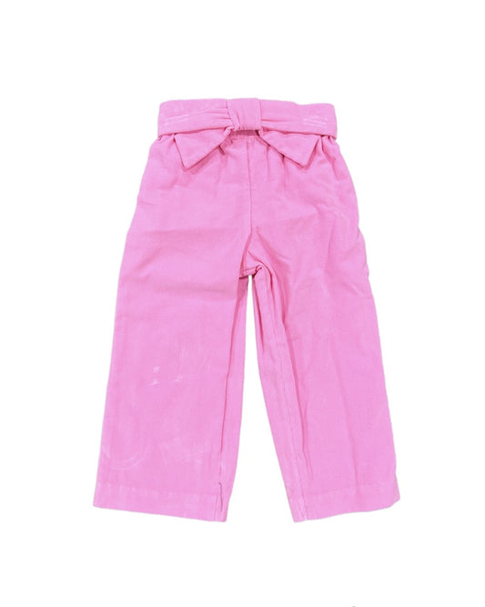 Pink Corduroy Bow Pants