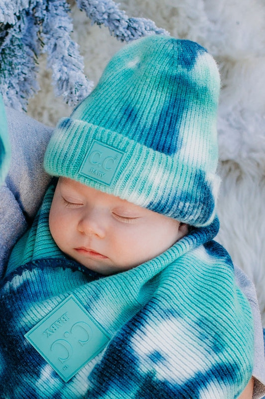 CC Deep Teal/Green Tie Dye Beanie