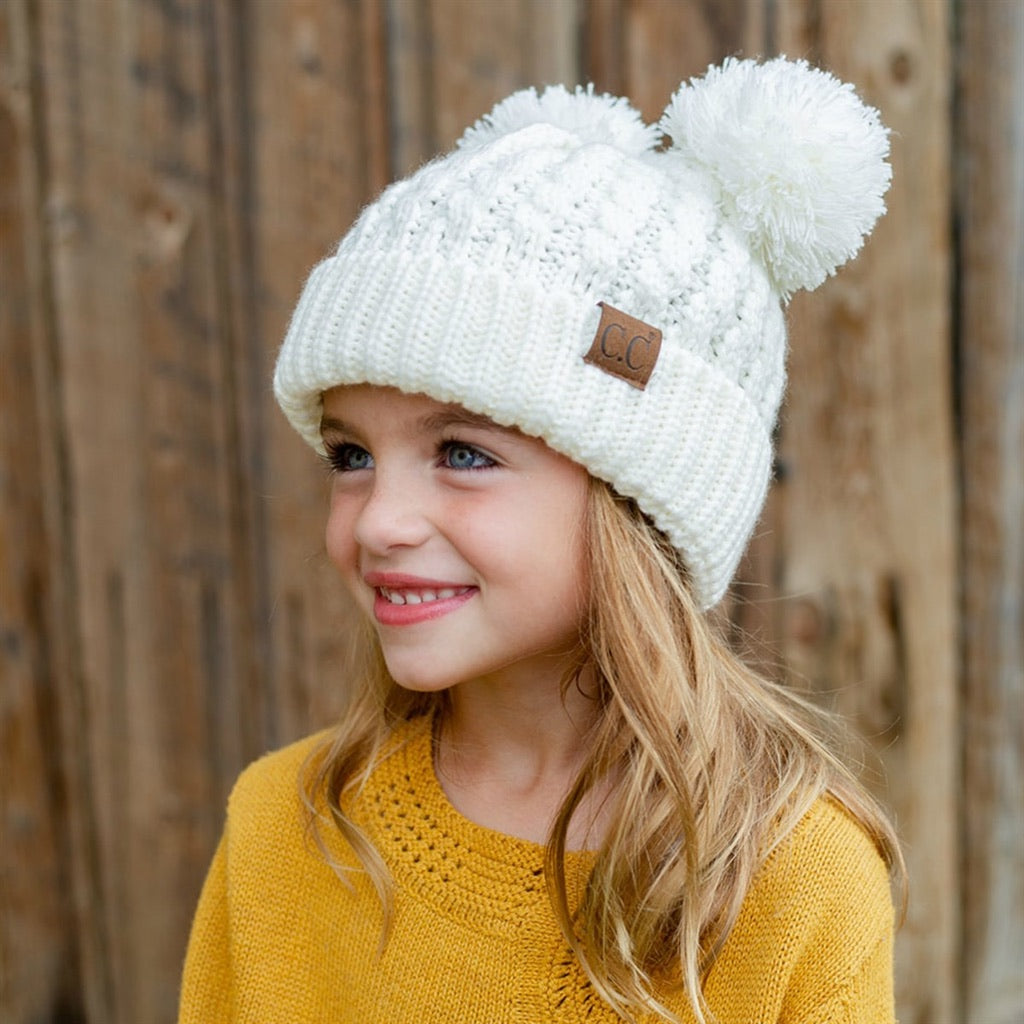 CC Solid Double Puff Beanie