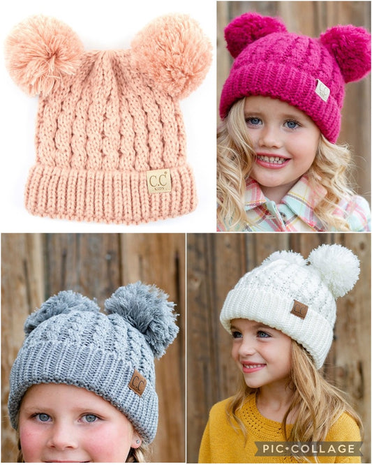 CC Solid Double Puff Beanie