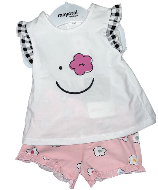 Smiley Flower Short Set