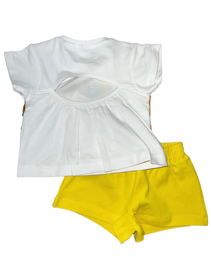 Groovy Triplets Yellow Short Set