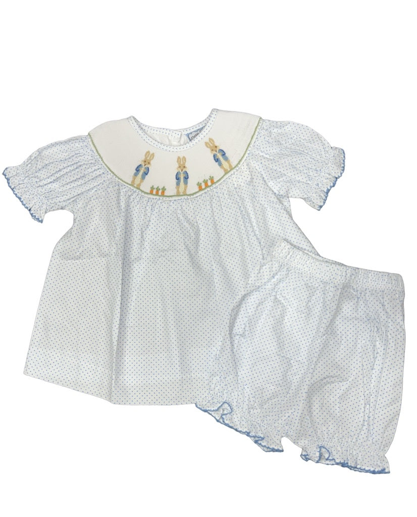 TS Peter Rabbit Smocked Bloomer Set