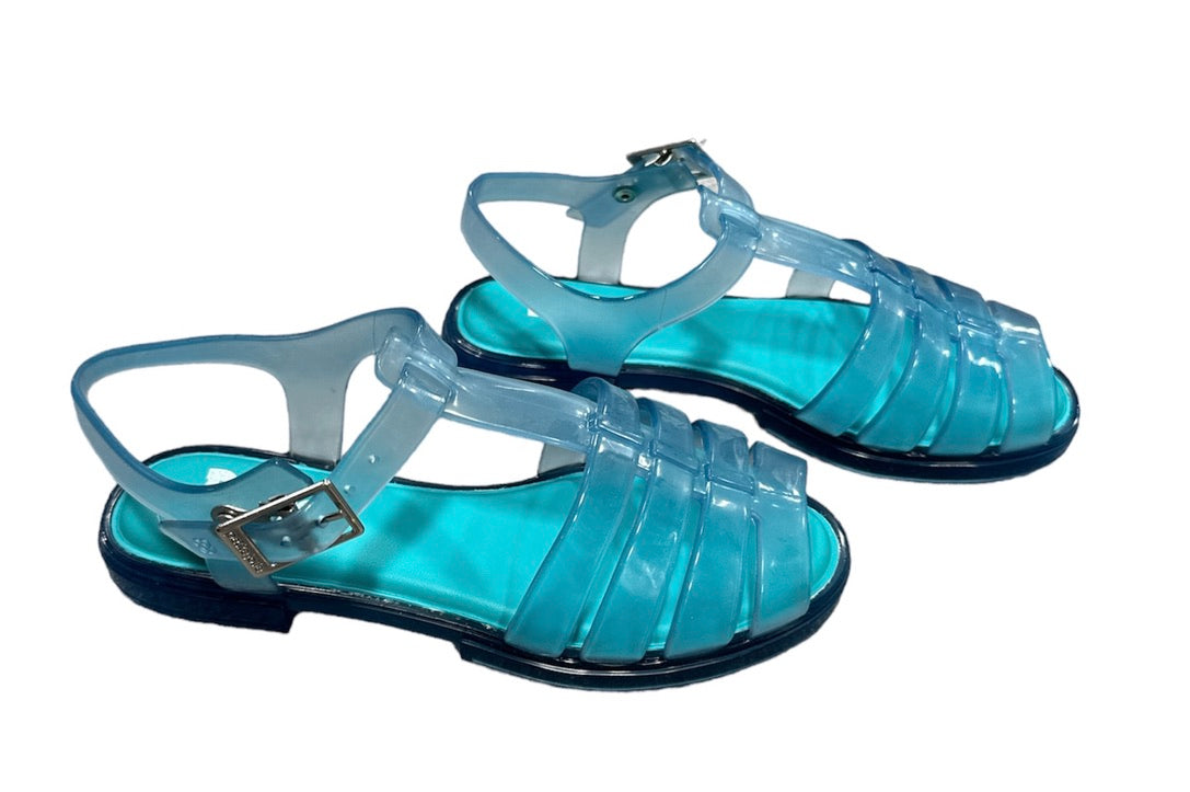 PJ Olly Kids Translucent Turquoise Sandal