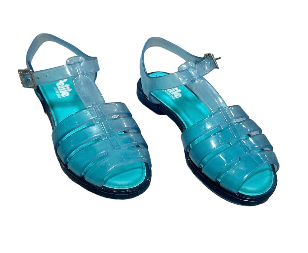 PJ Olly Kids Translucent Turquoise Sandal