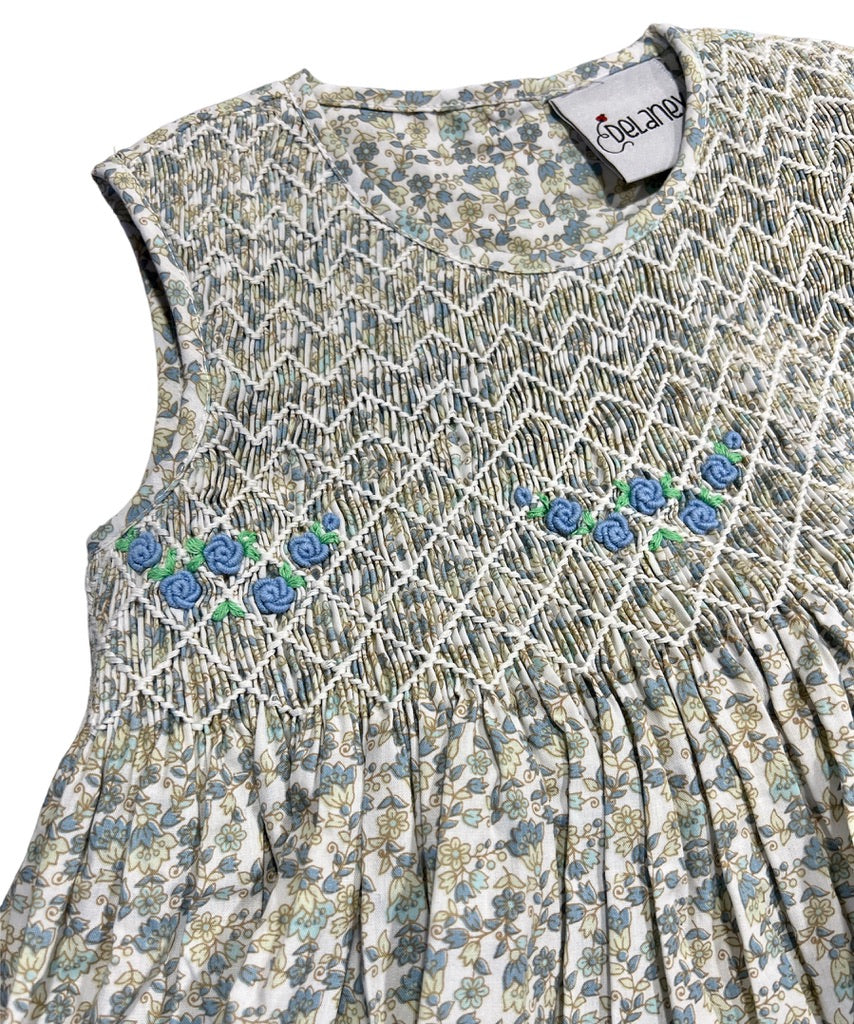 Floral Fully Smocked Bodice Top/Short