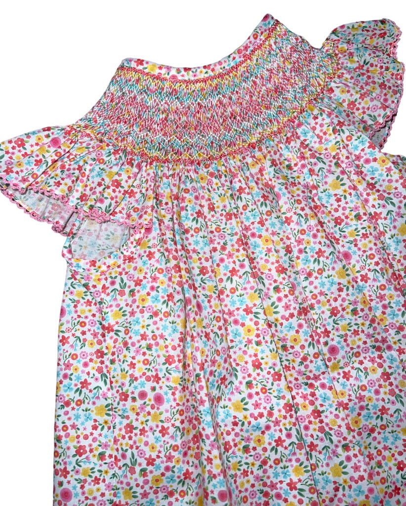 Pink Multicolor Liberty Angel Wing Dress