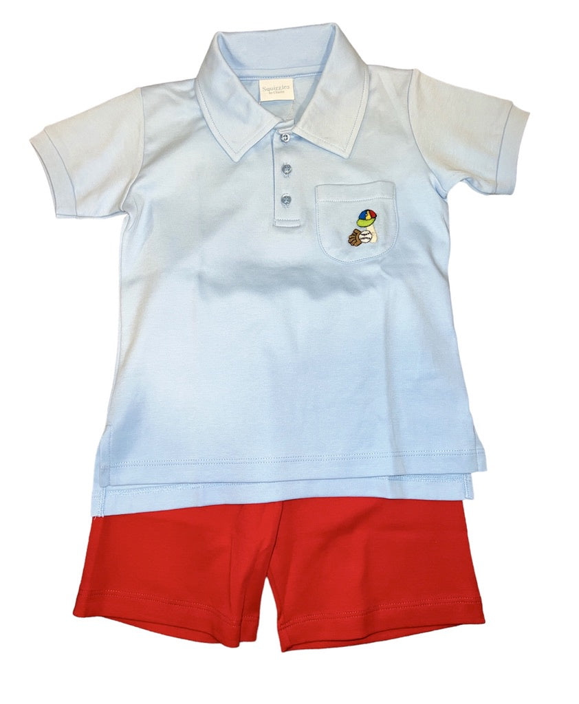 Squiggles Baseball Gear Polo Short Set