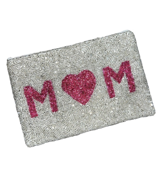 Mom Seed Bead Pouch