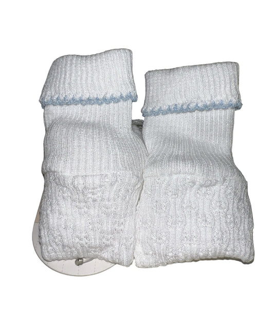 Paty Booties White w/Blue No Bow