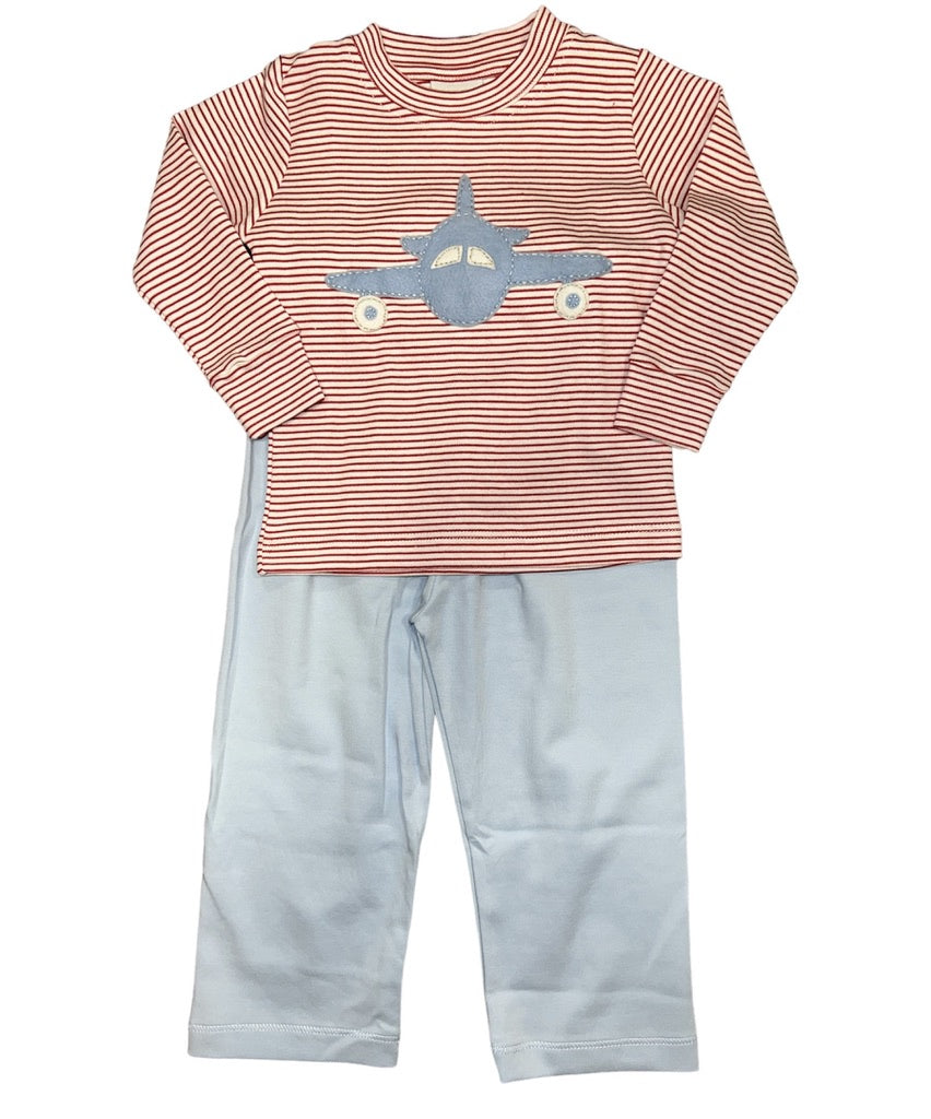 Squiggles Dive Bomber Pant Set Red/Blue