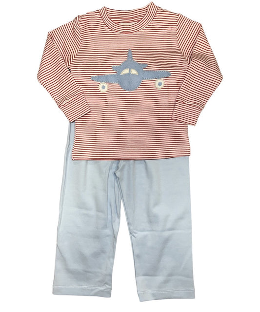 Squiggles Dive Bomber Pant Set Red/Blue