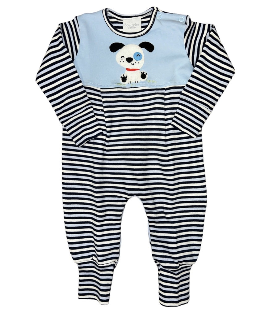 Squiggles Petey the Dog Coverall Blue/Navy