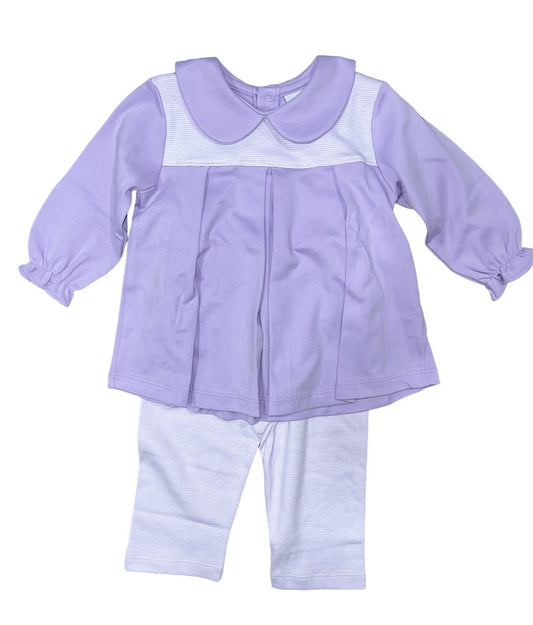 Squiggles Purple Dress w/Yoke & Legging