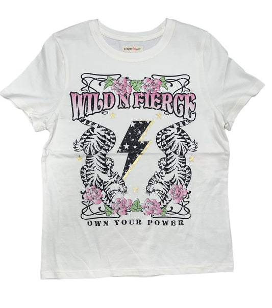 Wild & Fierce Tween Graphic Band Tee